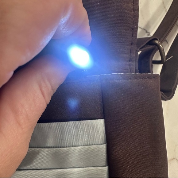 Travelon Anti-Theft Classic Crossbody Bag - Brown with LED Light - Picture 6 of 16